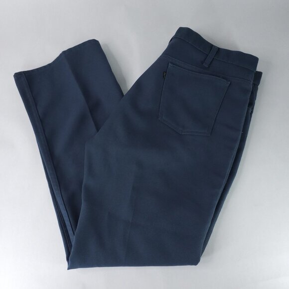 Levis 10517 Pants Mens 42x32 Blue Dacron Polyester Straight Leg Made USA Vintage - Picture 1 of 16